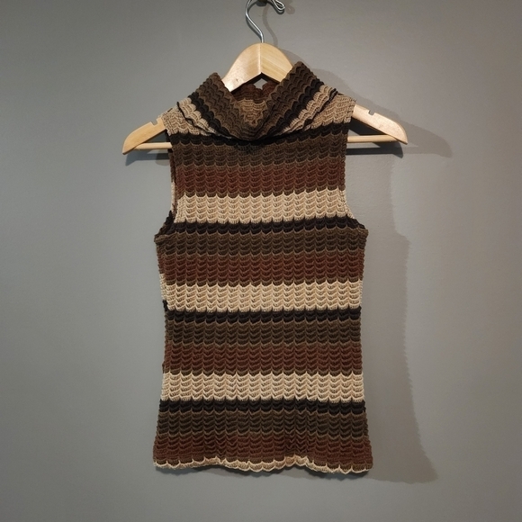 Vintage Fairweather Cowl Neck Sleeveless Top Medium - Picture 2 of 5